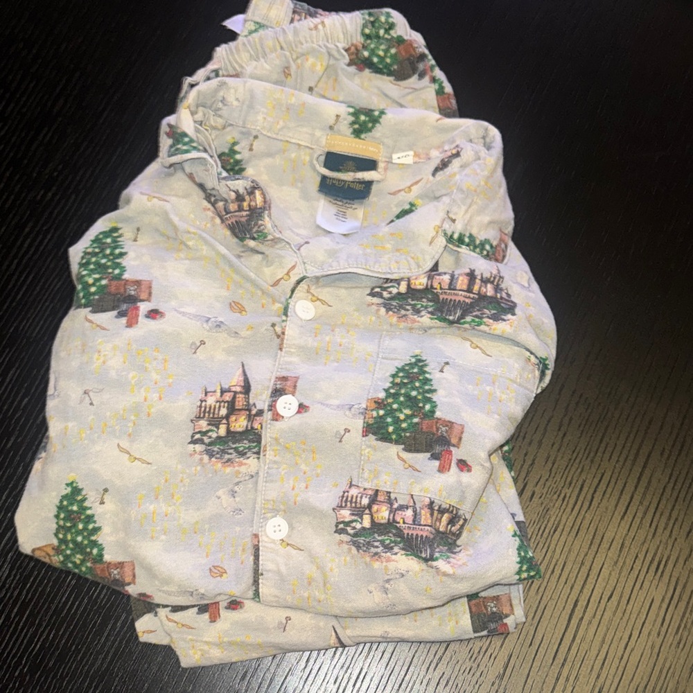Harry Potter X Pottery Barn Festive Print Pajama Set